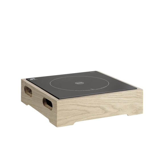 Plită cu inducție pe ramă de stejar maro VALO, 2 kW | APS 14050