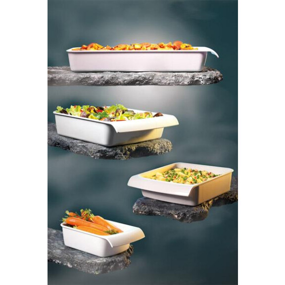 Bol CASCADE GN 1/4 din melamină, alb, 26,4x16,2x7,5 cm, 1,5 l | APS 83962