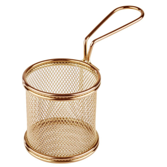 Coș pentru servire SNACKHOLDER, culoare aurie, 8x7.5 cm | APS 40602