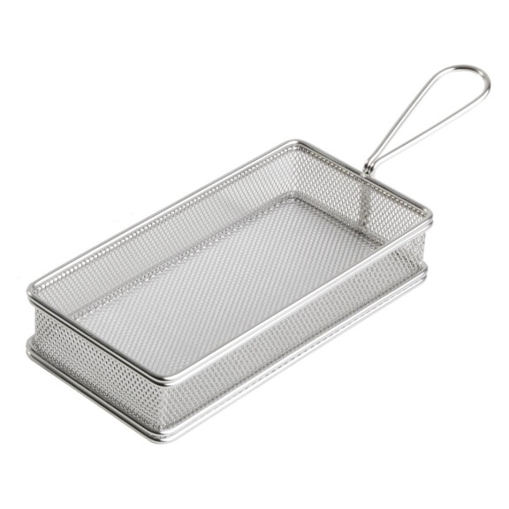 Coș pentru servire SNACKHOLDER, oțel inoxidabil, 21.5x10x4.5 cm | APS 40610