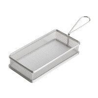 Coș pentru servire SNACKHOLDER, oțel inoxidabil, 26x13x5 cm | APS 40611