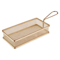 Coș pentru servire SNACKHOLDER, culoare auriu, 21,5x10x4,5 cm | APS 40612