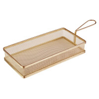 Coș pentru servire SNACKHOLDER, culoare auriu, 26x13x5 cm | APS 40613