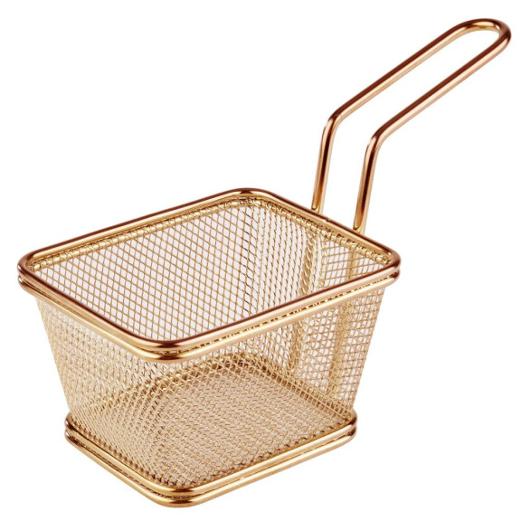 Coș pentru servire SNACKHOLDER, culoare aurie, 10x8.5x6.5 cm | APS 40622