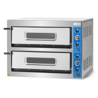 Cuptor pentru pizza cu 2 camere, 2x6x36 cm, lat, 18 kW, 400 V | FORGAST FG09568