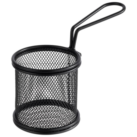 Coș pentru servire SNACKHOLDER, culoare neagră, 8x7.5 cm | APS 40624