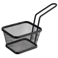 Coș pentru servire SNACKHOLDER, culoare neagră, 10x8.5x6.5 cm | APS 40626