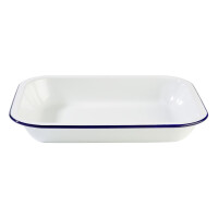 Bol ENAMELWARE, emailat, alb cu finisaj albastru, 28x23x4.5 cm, 1.9 l | APS 40669