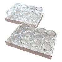 Set de borcane mici fără capace, 12 bucăți, 6x5.5 cm, 80 ml | APS 82370