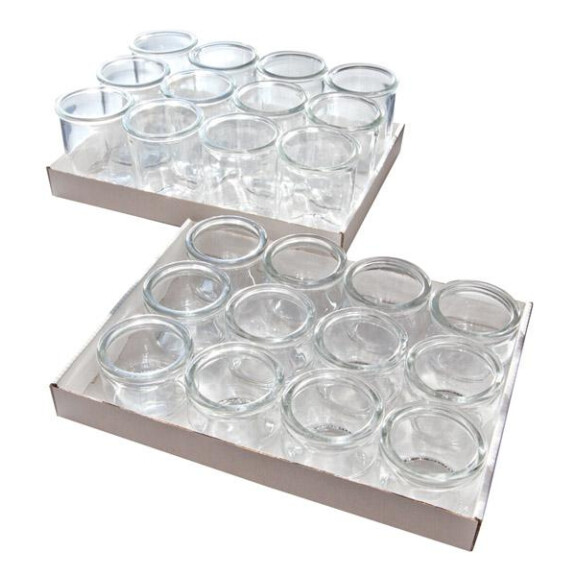 Set de borcane mici fără capace, 12 bucăți, 6x5.5 cm, 80 ml | APS 82370