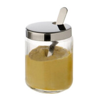Borcan pentru depozitare, cu linguriță și capac cu filet, 4.7x6.2 cm, 70 ml | APS 40464