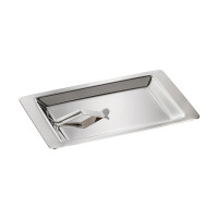 Tavă pentru notă de plată cu clips, oțel inoxidabil, 17x11x1 cm | APS 30110
