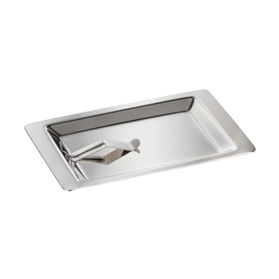 Tavă pentru notă de plată cu clips, oțel inoxidabil, 17x11x1 cm | APS 30110