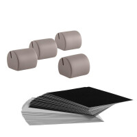 Suport pentru carduri, set - 4 suporturi și 30 carduri pentru descriere, 3x3x3 cm | APS 71492