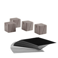 Suport pentru carduri, set - 4 suporturi și 30 de carduri pentru etichetare, 3x3x3 cm | APS 71493