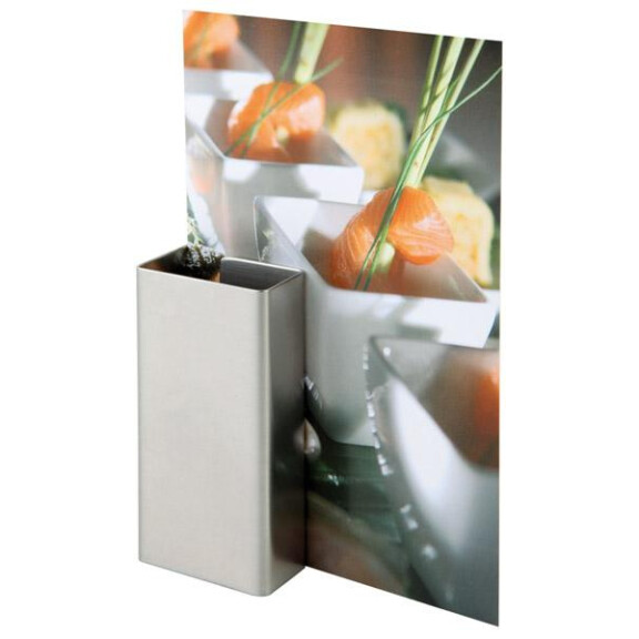 Suport pentru carduri, 2 bucăți, oțel inoxidabil, 8.5x4.5x4.5 cm | APS 21