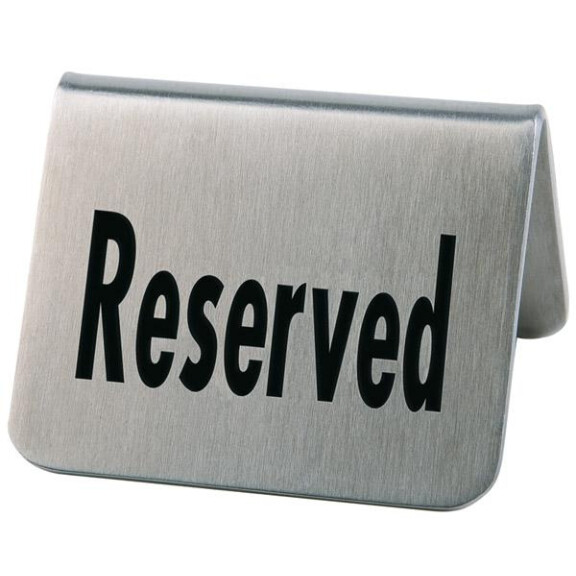 Plăcuță de masă „Reserved”, set de 2 bucăți, 5.5x5x3.5 cm | APS 13