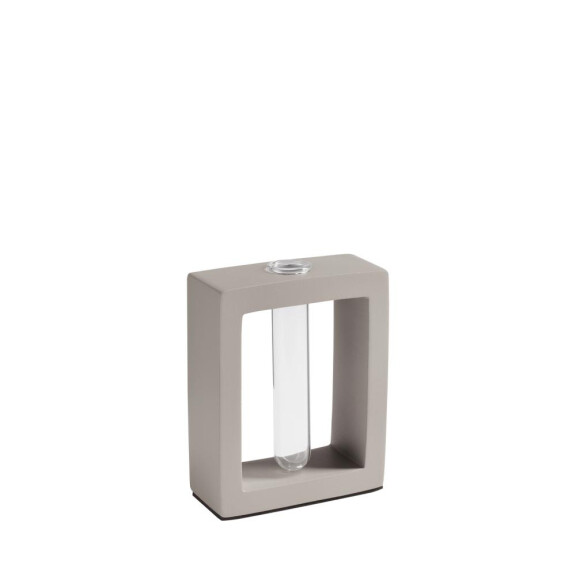 Vază mică cu inserție din sticlă ELEMENT, 10x4.5x12.5 cm | APS 4010