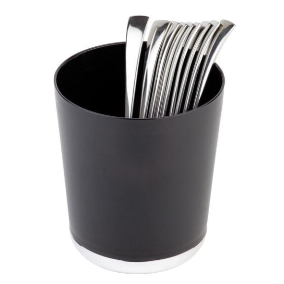 Suport pentru tacâmuri, BASE CHROME, negru, 13x15.5 cm | APS 20