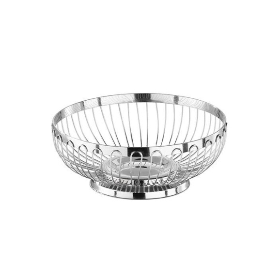 Coș pentru pâine sau fructe, VIRON, rotund, oțel inoxidabil, 20.5x8.5 cm | APS 30220