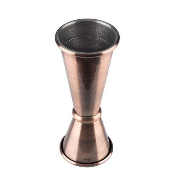Jigger de bar dublu 25-50 ml, culoare cupru antic | APS 93324