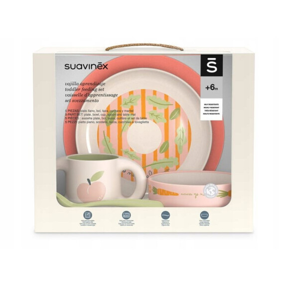 SUAVINEX Set de vaisselle Go Natural 5el. 6m+