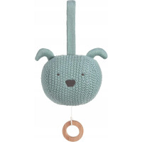 LASSIG Little Chums doudou tricoté avec boîte à musique CHIEN