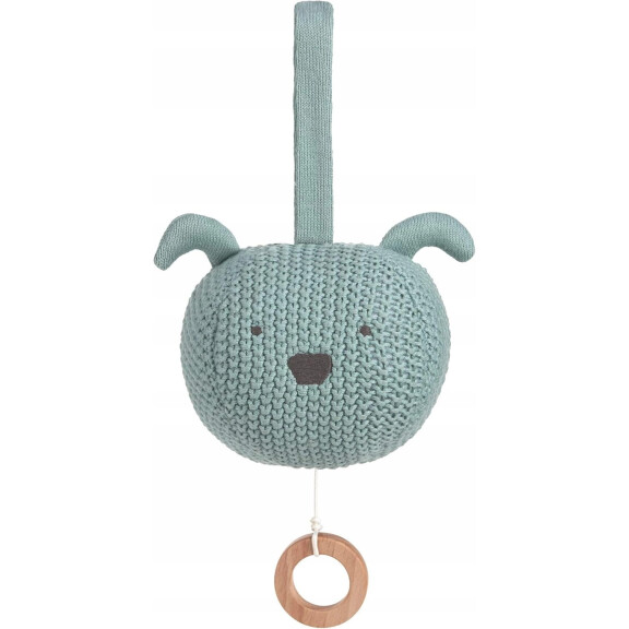 LASSIG Little Chums doudou tricoté avec boîte à musique CHIEN