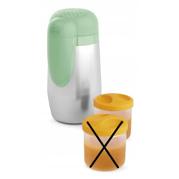 Thermos en acier CHICCO + 2 récipients 5h