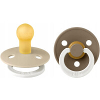 Sucettes BIBS COLOUR GLOW 2-pack caoutchouc 0-6 mois