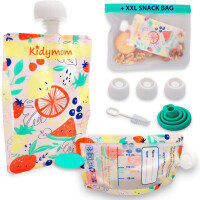 KIDYMOM sachets réutilisables pour mousse x10 + accessoires