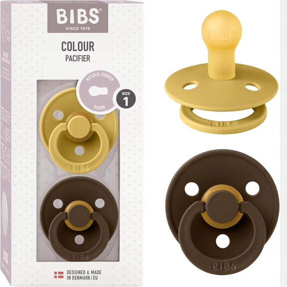 BIBS Sucettes de couleur 2 paquets de caoutchouc 0-6msc