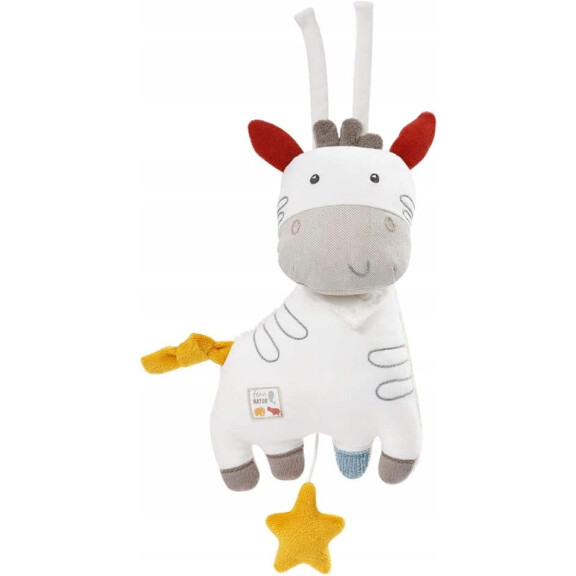 Zèbre en peluche FEHN NATURE avec boîte à musique BioWeather