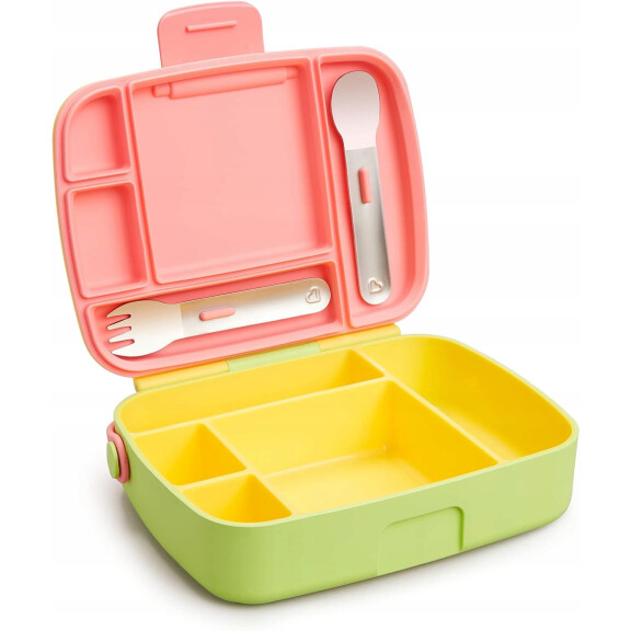 MUNCHKIN Bento Box Ustensiles de cuisine + couverts, 5 compartiments