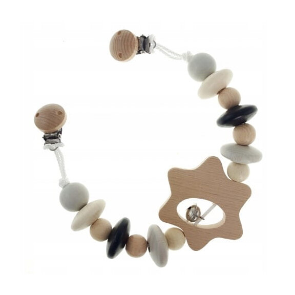 Crochet en bois HESS avec cloche pour siège de poussette 40 cm