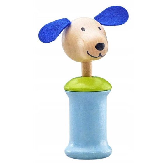 SELECTA Anneau en bois avec couineur CHIEN 12.5 cm
