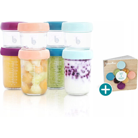 BABYMOOV Récipients en verre Babybols 4x220, 4x100