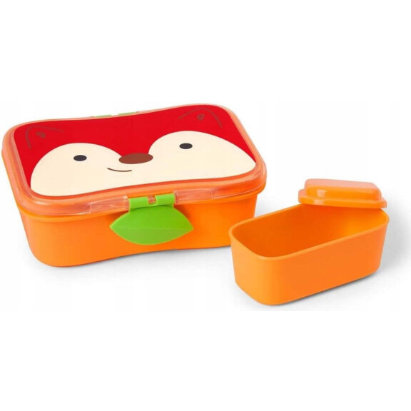 SKIP HOP Zoo Lunch Kit - Boîte à lunch pour renards + boîte à goûter 700 ml.