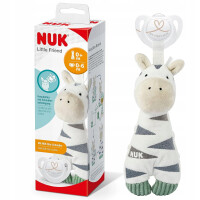 Sucette NUK Little Friend avec câlin ZEBRA 0-6 m