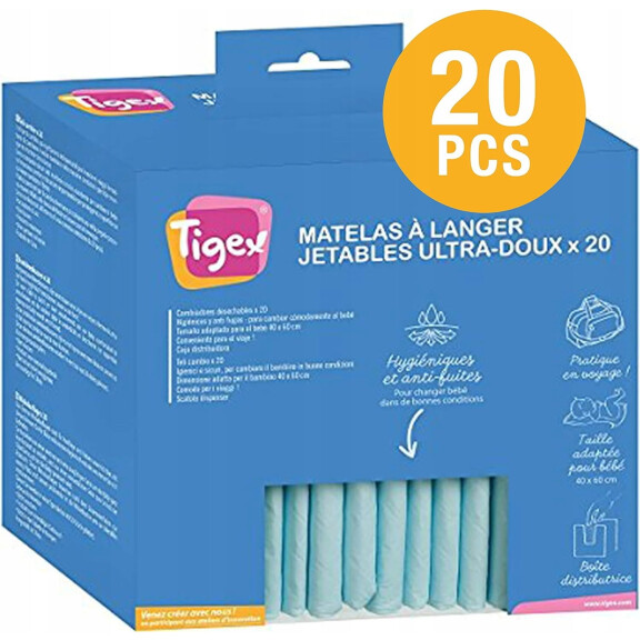 TIGEX Tampons d'emballage hygiénique 20pcs. 60X40CM