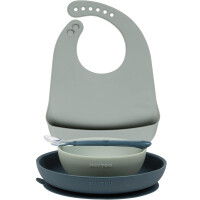 NATTOU set d'ustensiles en silicone avec ventouse 4el.