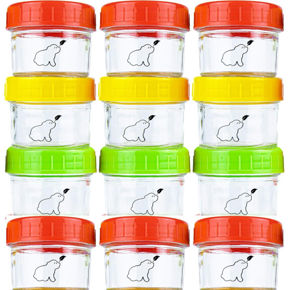 Pots en verre BUDDING BEAR 120 ml x 12