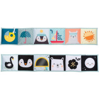 TAF TOYS livre double face contrasté LUSTER STICKER et plus encore