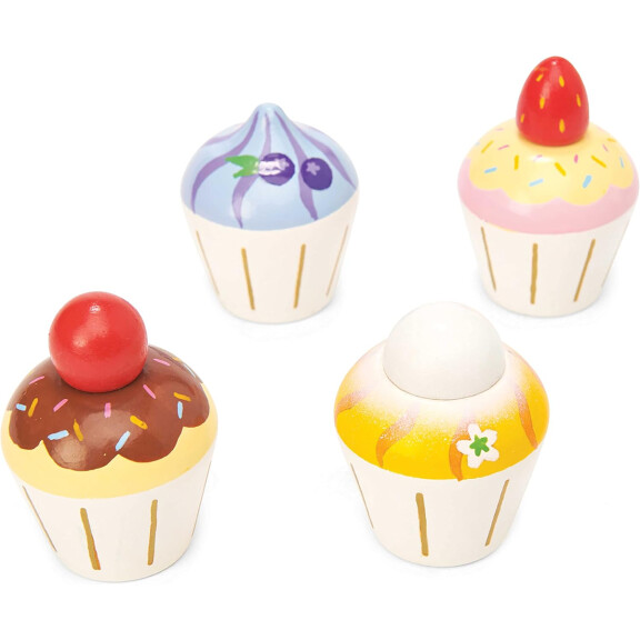 LE TOY VAN cupcakes en bois 4 pièces