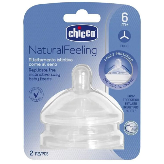 CHICCO Tétine pour biberon NaturalFeeling 6m+