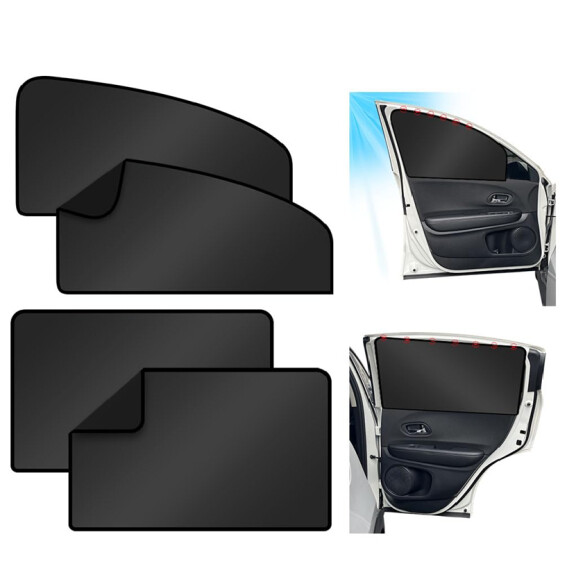 Pare-soleil URAQT pour vitres latérales 4 pièces