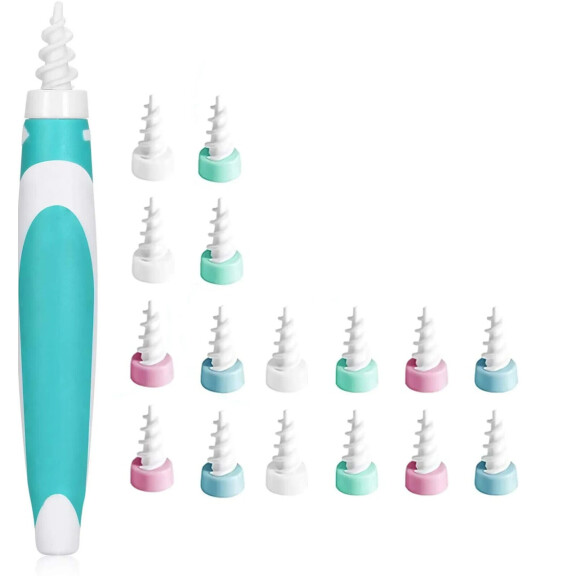 Appareil de nettoyage des oreilles eVATMASTER + 16 embouts en silicone