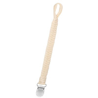 ANNHAO porte-tétine en coton avec clip 22 cm BLANC