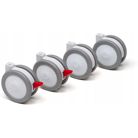 FOPPAPEDRETTI roulettes pivotantes avec freins pour le fauteuil roulant 4 pièces