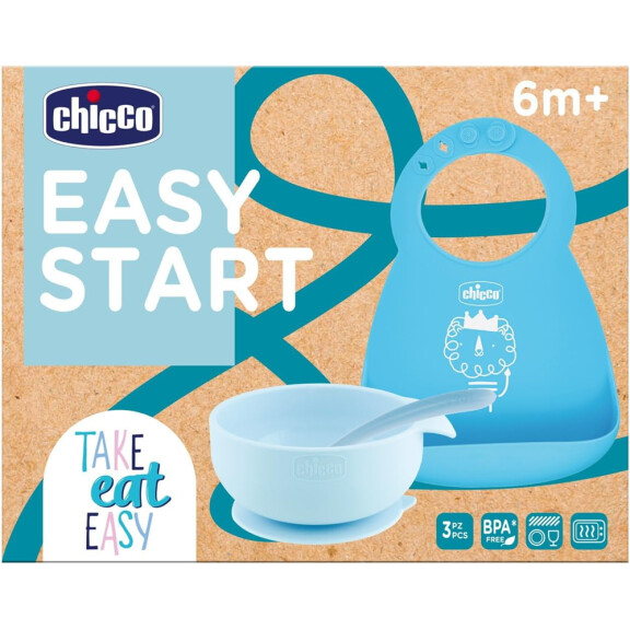 CHICCO Easy Start set de bols en silicone Ĺ'yoink bowl